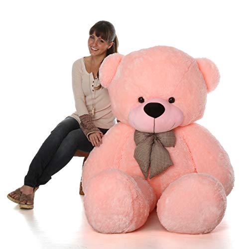 Image of Giant Teddy Bear 6 Feet - Soft Plush Stuffed Toy for Kids & Girlfriend, Soft Toy for Kids - Birthday Gift for Girls, Plush Toy Big Cuddly Hugging Bear, Gifts for Valentine's Day (Pink)