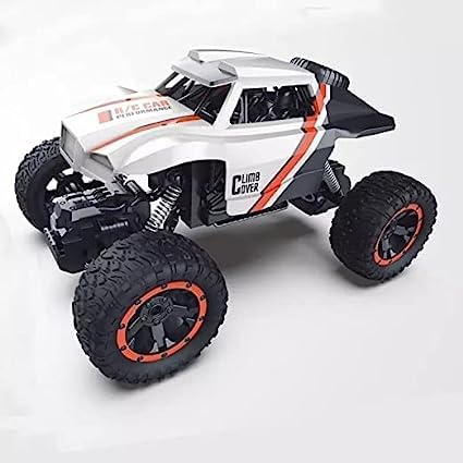 Exilom 4 Wheel Metal Alloy Rock Crawler Car Vehicle Buggy Rally RC Car Monster Truck-White Color(Climbing Legend 4wheel Car)