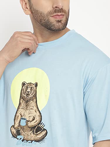 Image of GRITSTONES Men Oversized Half Sleeve Cotton T-Shirt