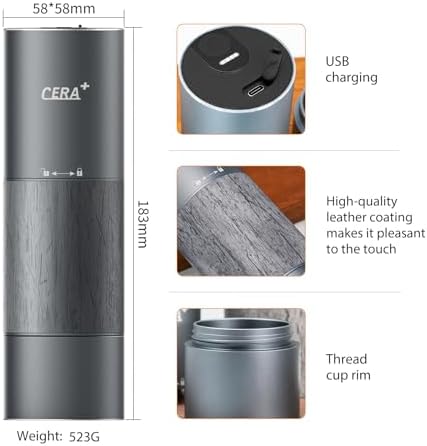 CERA+ Portable Espresso Maker & Grinder Bundle, Travel Coffee Kit — view 7