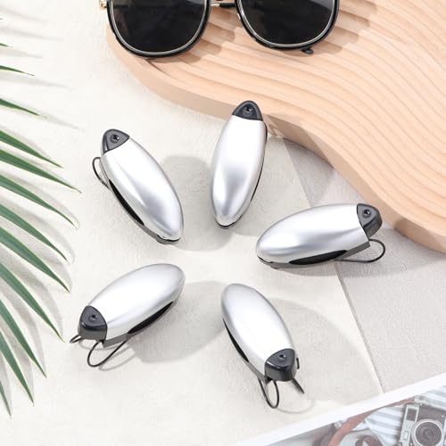 Image of Frienda 5 Pcs Sunglasses Holder for Car Sun Visor Clip, Sunglass Holder for Visor Eyeglasses Mount Ticket Card Clip Car Accessories for Women Men (Silver)