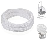 Rattan Repair Kit,Round Synthetic Rattan Fix Kit Vinyl Plastic Waterproof Brown Woven Rattan for Gar