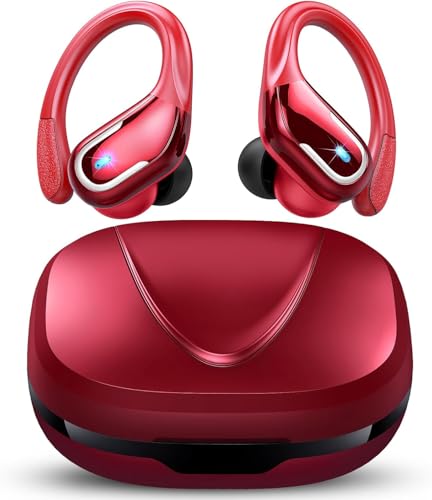 Auriculare Inalámbricos Deportivos, Nueva Auriculares Bluetooth 5.4 con IPX8 Impermeable, HD Mic, 75H Cascos Inalambricos Bluetooth HiFi Estéreo,Cancelacion Ruido ENC Auriculares Running Pantalla LED