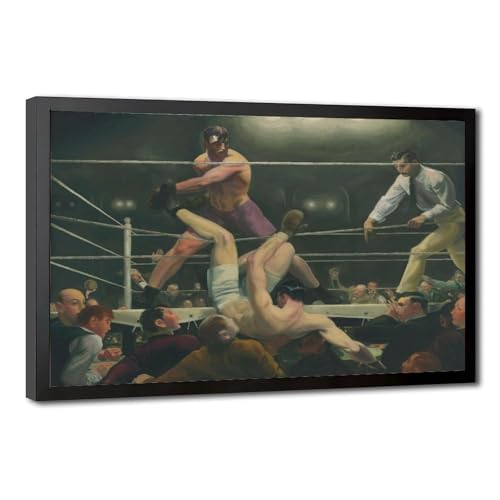 Peinture Dempsey et Firpo de George Bellows affiche sur toile 30x45 cm