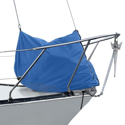 SavvyCraft Waterproof Jib Bag, Heavy Duty 600D Jib Sail Staybag, UV Protection Weather-Resistant Sailboat Headsail Bag, Large 25