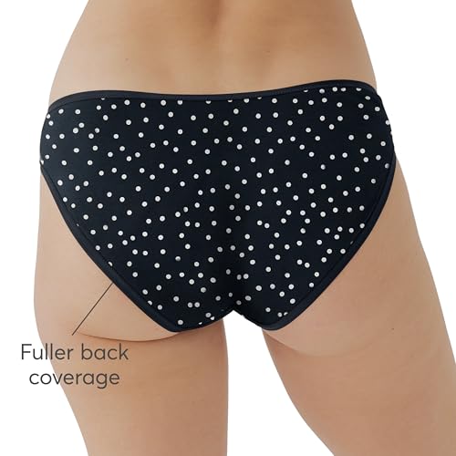Image of Pact Women's Organic Cotton Bikini Underwear, Classic Fit Panties with High Cut Leg