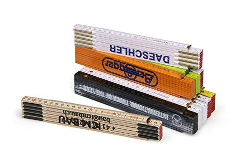 Metrie™ Mix Zollstöcke/Maßstab mit Fehldruck - 2m - 10 Stück