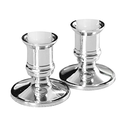 BaoFufc 2pcs Base Holder Pillar Candlestick Stand for Electronic Candles Geometric Holder Set