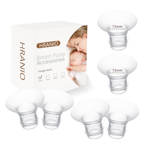Image of Flange Insert 15mm 6pcs, Flange Sizing Kit Compatible with Spectra Flange, Spectra Pump Parts, Momcozy Wearable Breast Pump, Manual Breast Pump, Spectra Breast Pump, Medela Pump Parts and More