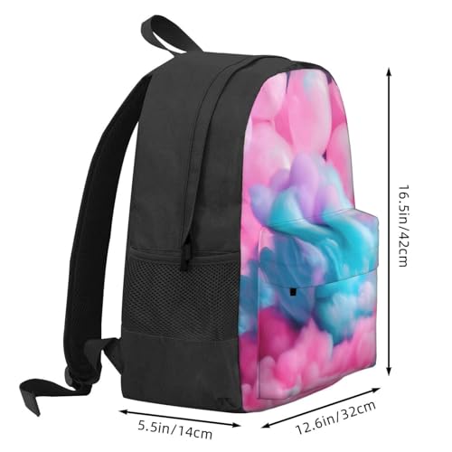 Sac à dos coton rose imprimé bonbon résistant à l'eau pour aventuriers - 3
