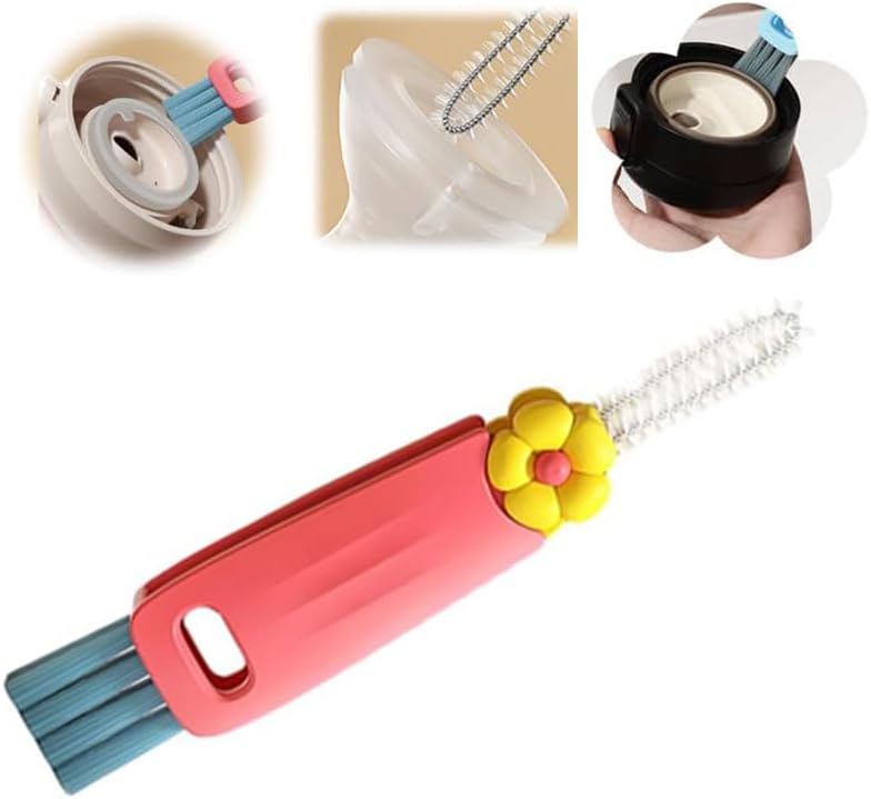 Nouvelle Brosse Nettoyage Couvercle Tasse 3 en 1, Brosse de Netto...