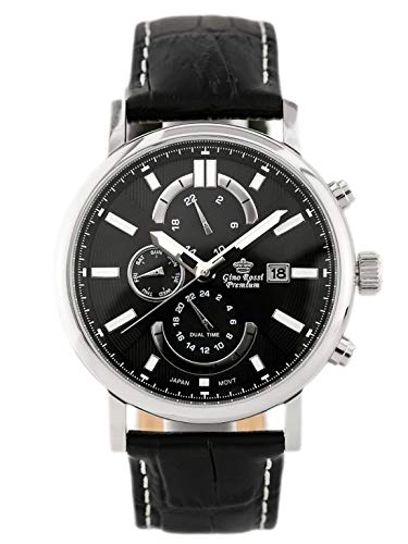 Montre-bracelet à quartz homme Gino Rossi S623A cadran chic et bracelet cuir