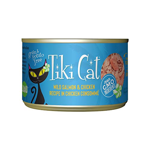 Image of Tiki Cat Luau Wet Cat Food, Wild Salmon & Chicken, 6 oz. Cans (8 Count)
