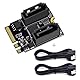 chenyang CY M.2 NGFF Key A+E PCI Express zu SATA 3.0 6Gbps Dual Ports Adapter Converter Festplattenerweiterungskarte JMB582 2230