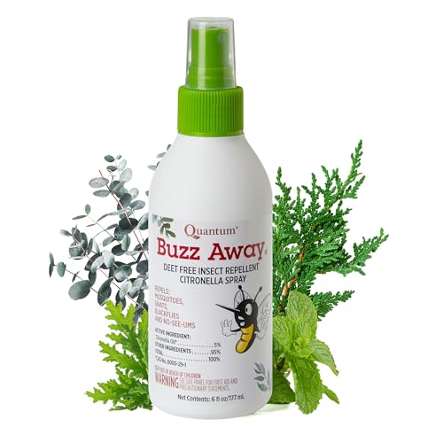 Quantum Health Buzz Away Insect Repellent DEET Free Citronella Oil Outdoor Mosquito & Tick Bug Spray...