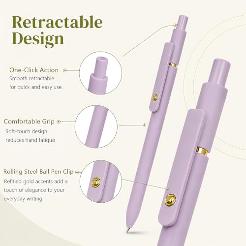 Image of FIOVER Gel Pens 7pcs 0.5mm Quick Dry Black Ink Fine Point Pens