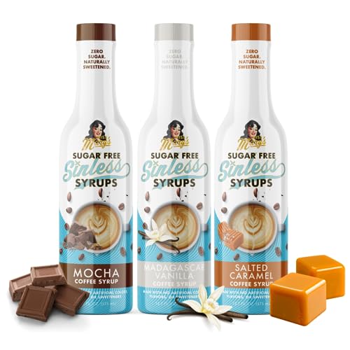 Miss Mary’s Sinless Syrups Classic Collection - Sugar Free Coffee Syrup, No Sugar, Keto Friendly,...