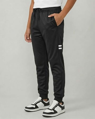 Image of Real Essentials 3 Pack: Boys' Athletic Jogger Sweatpants - Kids Teens Youth Active Sports Pants with Pockets (Sizes 5-18)