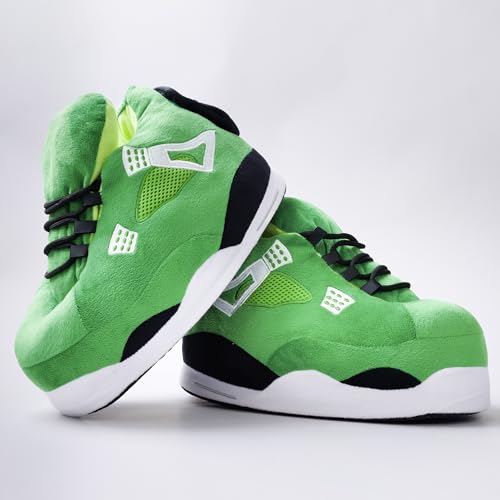 Plush Sneaker Slippers, 17 Styles-Quiet Soles (No Waking Loved Ones), Anti-Slip Dry Indoor, Cozy for Cold Days, US 8-12 Unisex2