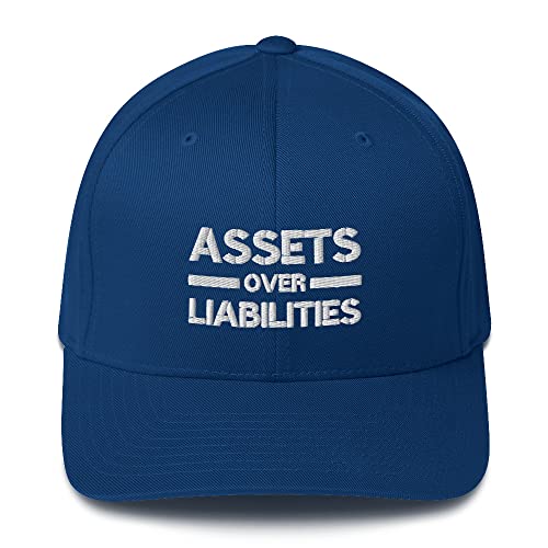 Assets Over Liabilities Earn Hustle at Your Leisure Cap Royal Blue