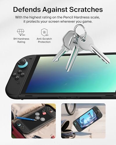 Image of Belkin TemperedGlass Anti-Reflective Screen Protector for Nintendo Switch 2-9H Hardness, Slim, Scratch-Resistant - Includes Easy Align Frame for Bubble Free Application - Gaming Essentials