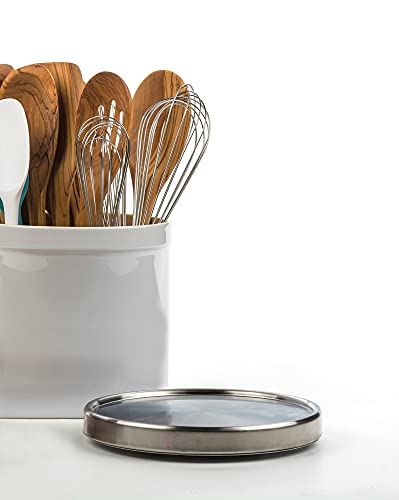 Rsvp International Endurance Tool Crock Turntable Lazy Susan, Stainless Steel, 8.25" | Organize Spices & Small Bottles | Spins Easy | Handy In Cabinets Or On Counters #TOP2