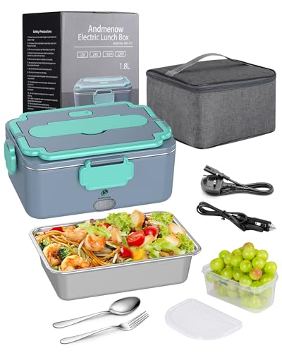 Andmenow Electric Lunch Box 1.8L, 100W, Portable Food Heater