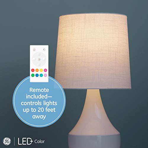 LED+ Color Changing Light Bulb with Remote Control, A19, 60-Watt Replacement, Full Color, Colored Light Bulb with 10 Color Options - Thumbnail 2