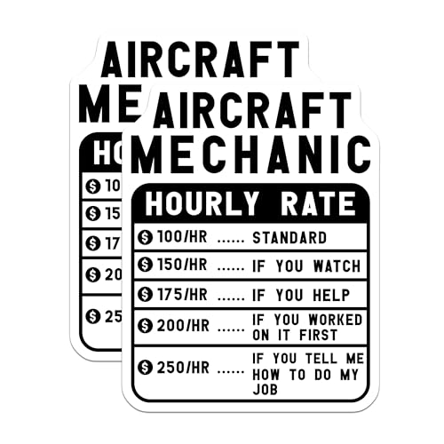 Hourly Rate Aircraft Mechanic Stickers