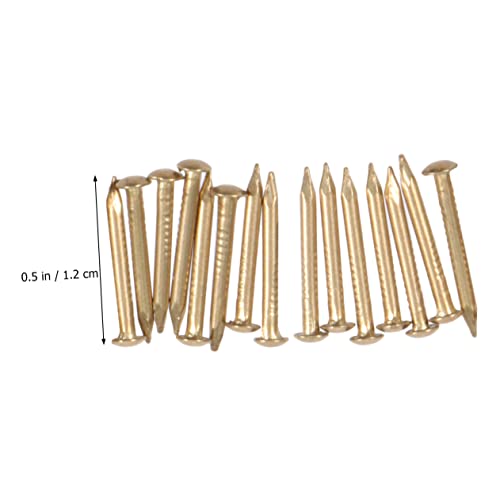 DOITOOL 300 piezas Clavos de Latón decorativos antiguos para muebles y proyectos de carpintería miniatura 6