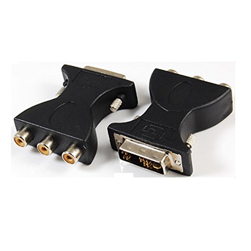 Adaptateur DVI-A (12+5) mâle vers 3 RCA femelle, adaptateur de signal numérique