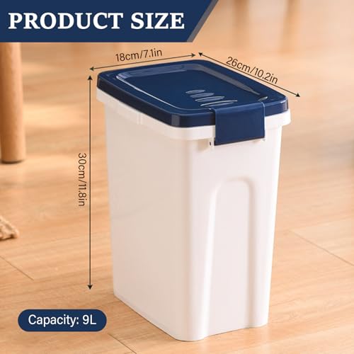 Contenedor de comida para perros hermético de plástico de 8 lbs multiusos con tapa 3