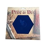 Velours toucher doux Piste de Dés - Hibou Mystique - Cuir et Velours - Bleu