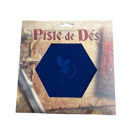 Piste de Dés - Hibou Mystique - Cuir et Velours - Bleu