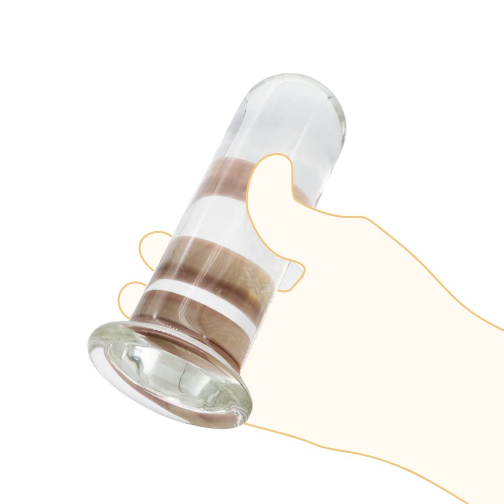 FST arge Butt Plug Big Crystal Dildo G spot Stimulator Sex Pleasure Wand for Women Men Adult Products Masturbation Glass Dildo: M