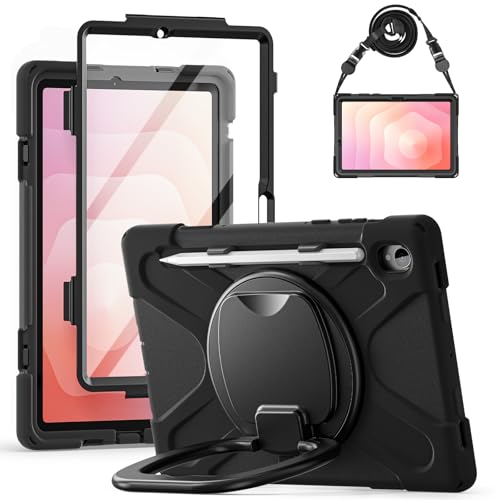 Coque Galaxy Tab S11 11" antichoc noire avec support et protège-écran