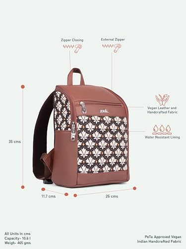 Image of ZOUK Amalia Daypack |Padded Tablet Compartment | Adjustable Straps | Water-Resistant | Men and Women | Daily Use | Lightweight |Smart & Compact |Comfortable & Stylish