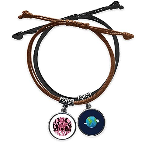 Pulsera de cuerda morada cebra Ramas Ronda el detalle ideal de cuero tierra