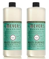 MRS. MEYER'S CLEAN DAY Multi-Surface Cleaner Concentrate, Use to Clean Floors, Tile, Counters, Basil, 32 fl. oz - Pack of 2