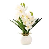 Stilvolle und ideale Dekoration: Verschiedene Farben auszuwaehlen. Kunstblume Orchidee Phalaenopsis in täuschend echter Optik.