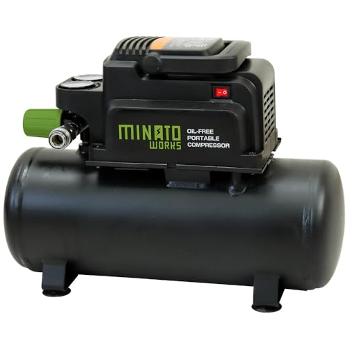 ミナトワークス オイルレス 型 エアーコンプレッサー CP-8A (100V / タンク...