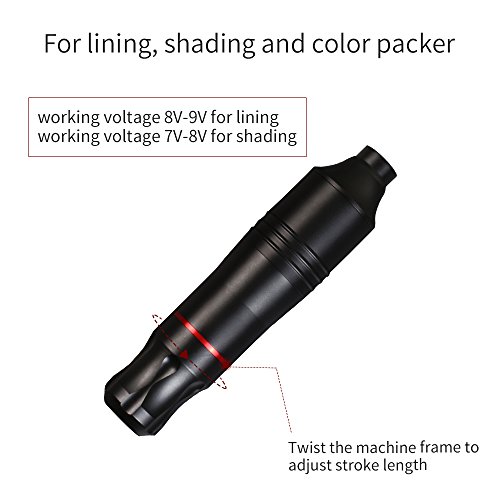 Dragonhawk Atom Rotary Pen Tattoo Machine Japan Motor For Tattoo Artists (Black) #TOP2