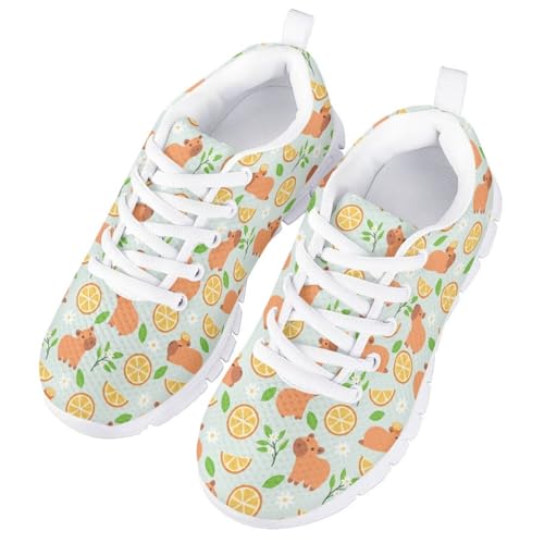 Forchrinse Girls Tennis Shoes Kids Lace-up Running Sneakers Casual Flats Walking Shoe US 10.5-42