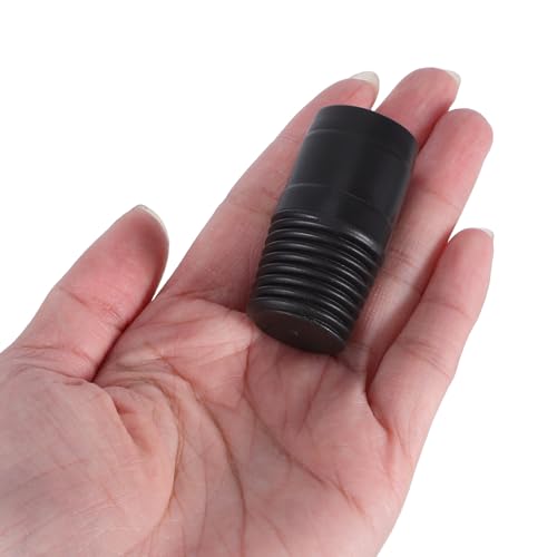 Abaodam 2 Stück Verlängerungsstangenadapter mit Europäischem Gewinde Metall Verbindungsstück für Mopp und Besenstiele Robust und Kompatibel für Teleskopstangen Schwarz