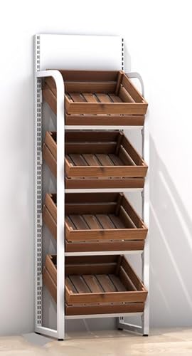 Carrito organizador de cocina rodante, estante utilitario de 3 niveles con cestas de alambre, estante de almacenamiento de pie para frutas, verduras y suministros