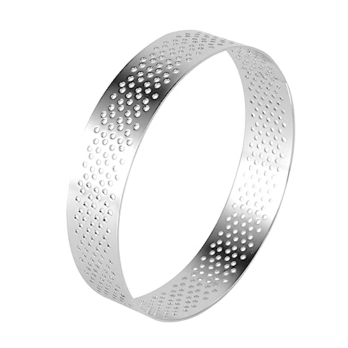 LIGIGWASH Stampo Rotondo Acciaio per Torte e Mousse Anello per Crostate e Dolci Resistente e Antiaderente per Cottura Uniforme