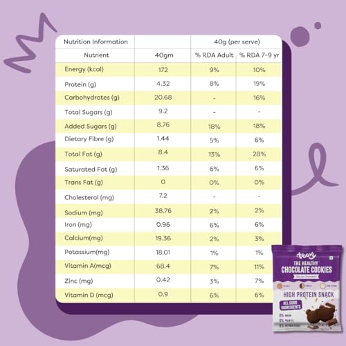 Image of Troovy Healthy Chocolate Cookies| Made with goodness of Millets, Jowar, Ragi, Whole Wheat | All Natural Ingredients | Made with Jaggery, No Processed Sugar | 80gm x 6