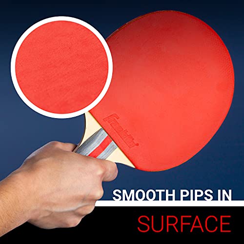 Franklin Sports Performance Table Tennis Paddle - Pro Style - Red + Gray - image 3