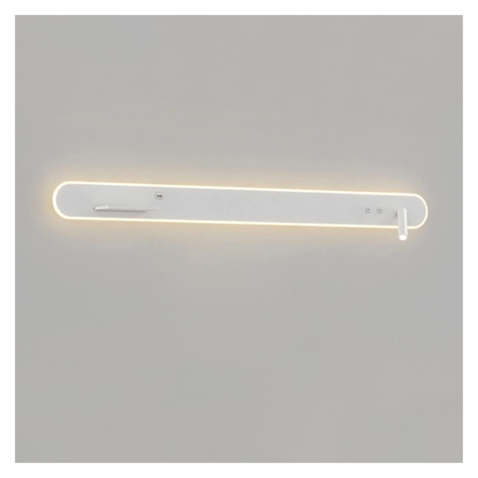 ZTCHSENZT Wall Lamp Wall Light Adjustable Wall Spotlight Headboard Sconces Wall Sconce LED Wall Mount Reading Light White Indoor Long Wall Lamp, USB Output for Bedroom Bedside Wall,100cm