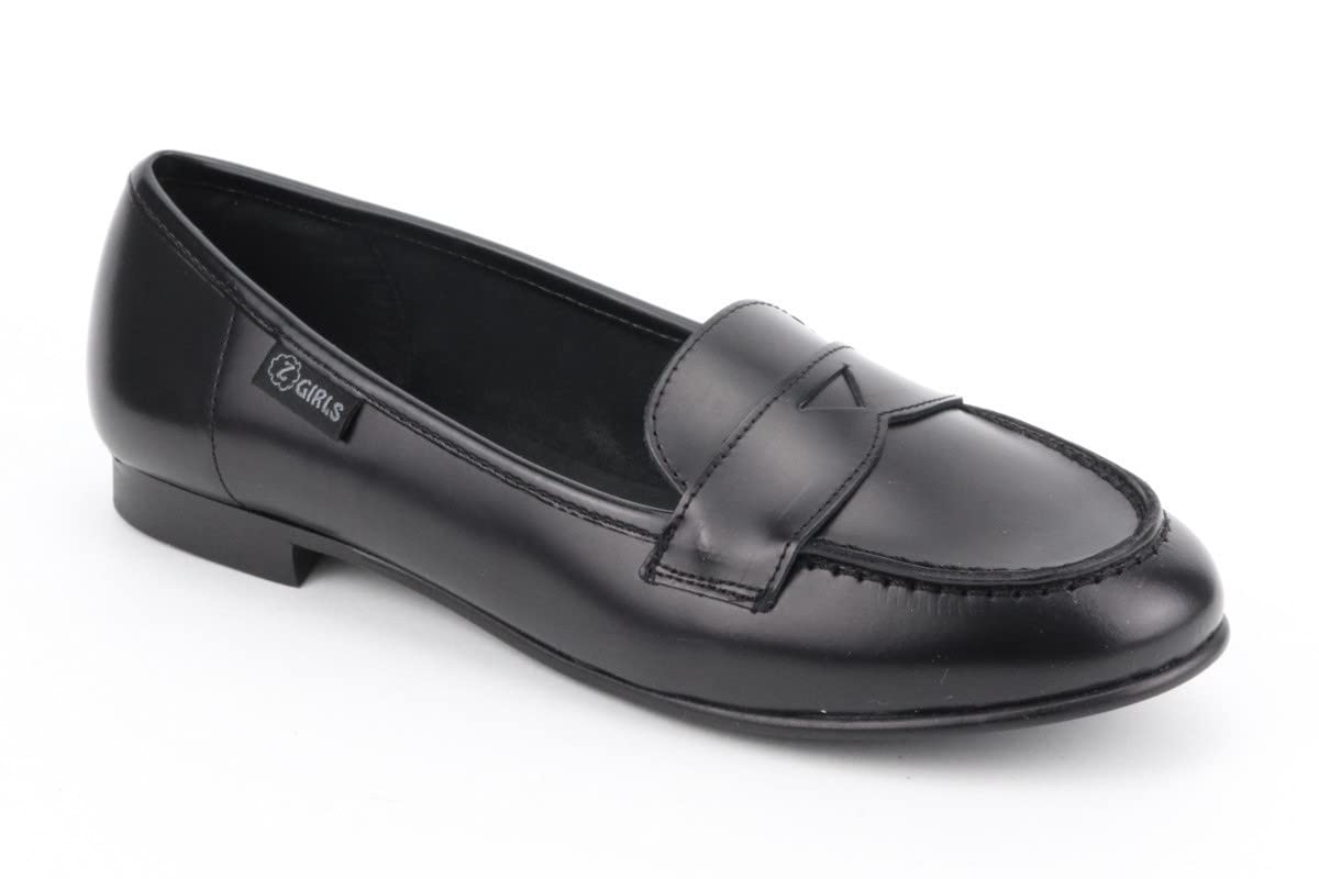 ZGIRLS Mocasin Boston 471 Negro College Zapato Castellano Adolescentes NIÑA Uniforme Escolar Resistentes Impermeables
